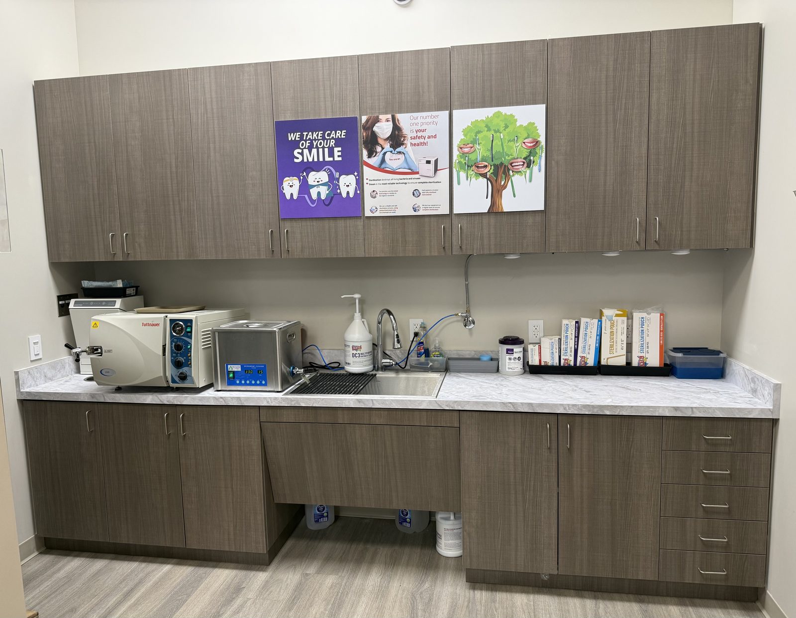 State-of-the-art sterilization center supporting fillings, crowns and restorations at Roscoe Mason Dental